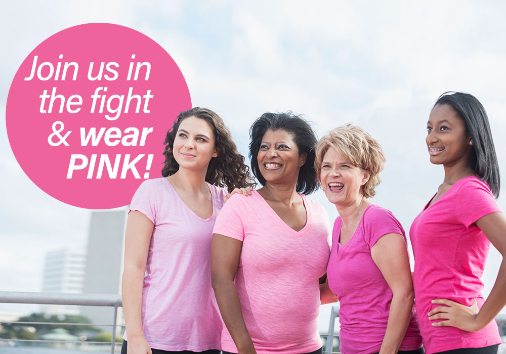 Wear Pink in October for Breast Cancer Awareness Month